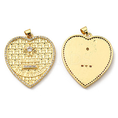 Brass with Cubic Zirconia Pendants KK-K341-35G-1