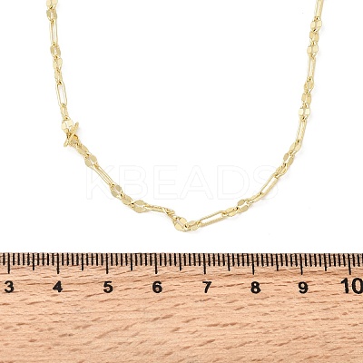 2.8MM Brass Oval Link Chain Necklaces  for Women NJEW-F355-03G-1