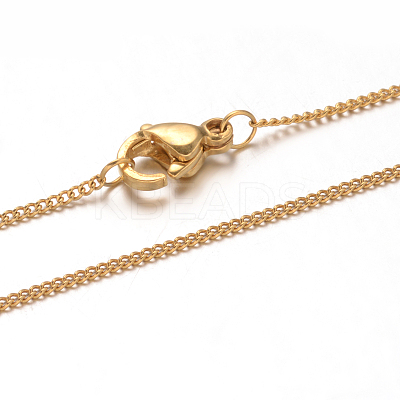 304 Stainless Steel Twisted Chain Necklaces NJEW-M151-19G-1