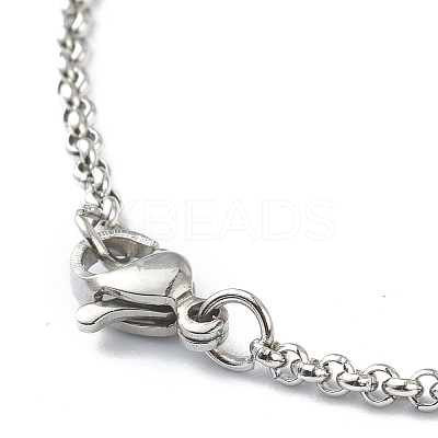 Non-Tarnish 304 Stainless Steel Rolo Chain Necklaces STAS-G244-81P-1