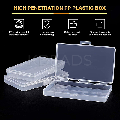 Transparent Plastic Bead Containers CON-BC0006-06C-1