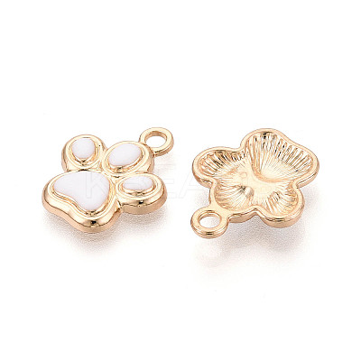 Rack Plating Alloy Enamel Pendants ENAM-T024-01A-G-1