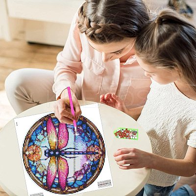 Dragonfly DIY Diamond Painting Sticker Kits PW-WG88104-01-1