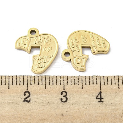 304 Stainless Steel Charms STAS-L022-034G-1