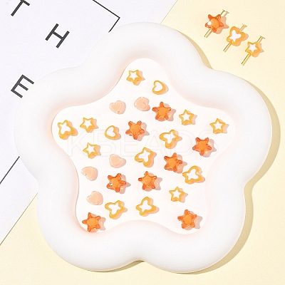 200Pcs 5 Styles Transparent Acrylic Beads TACR-FS0001-54C-1