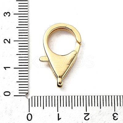 Brass Clear Cubic Zirconia Lobster Claw Clasps KK-Z078-49C-G-1