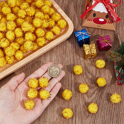 120Pcs Handmade DIY Doll Craft Pom Pom Yarn Pom Pom Balls AJEW-SC0003-15C-02-1