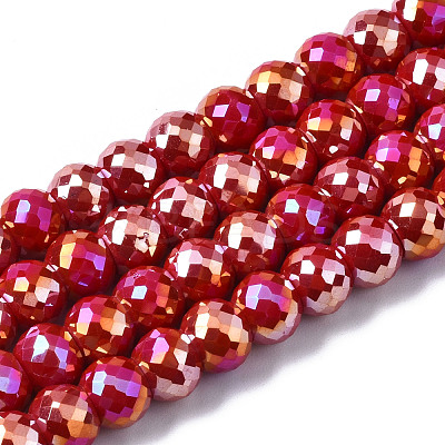 Electroplate Glass Beads Strands EGLA-Q125-003-A03-1