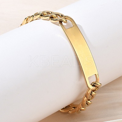 304 Stainless Steel ID Bracelets BJEW-Z178-13G-02-1