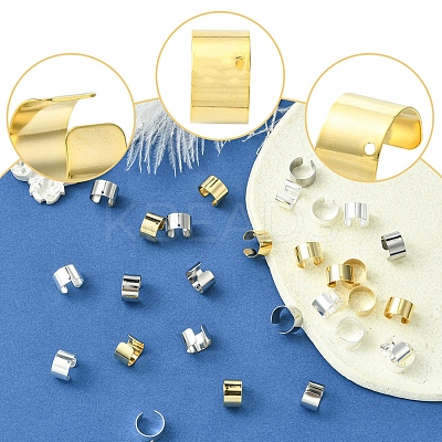 30Pcs 3 Colors 304 Stainless Steel Ear Cuff Findings STAS-FS0001-60-1