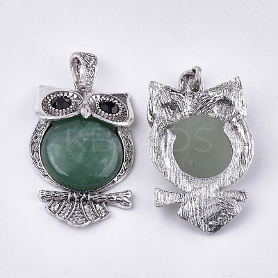 Natural Green Aventurine Big Pendants G-S353-01E-1