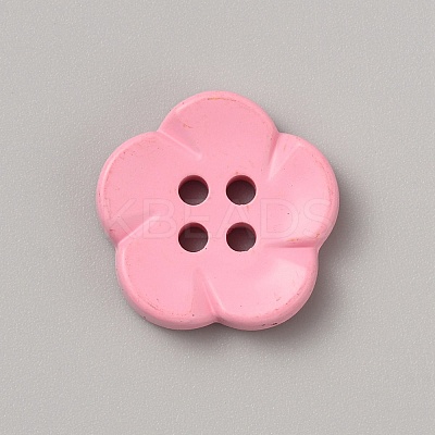 Spray Painted Plastic Buttons FIND-WH0152-394B-07-1