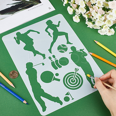 Plastic Drawing Painting Stencils Templates DIY-WH20012-07A-1