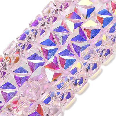Electroplate Glass Beads Strands EGLA-P066-02A-AB02-1