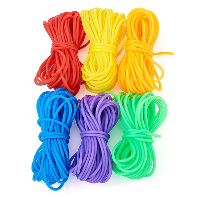 30M 6 Colors Hollow Pipe PVC Tubular Synthetic Rubber Cord RCOR-TA0001-15-1