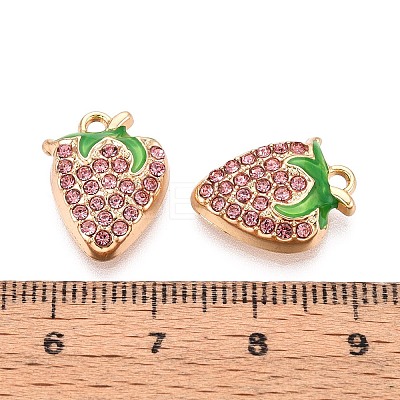 Alloy Rhinestone and Enamel Pendants PALLOY-T092-42G-03-1