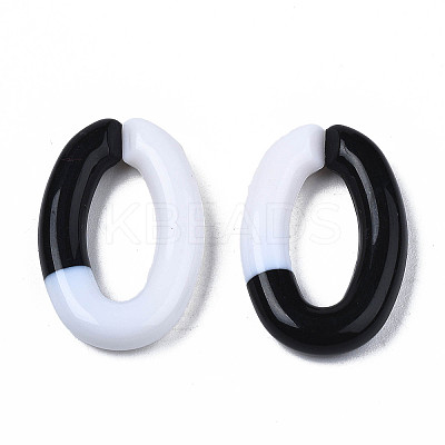 Two Tone Opaque Acrylic Linking Rings OACR-S038-035-1