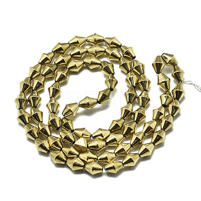 Electroplate Non-magnetic Synthetic Hematite Beads Strands G-S352-38-1