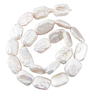 1 Strand Natural Baroque Pearl Keshi Pearl Beads Strands PEAR-HS0001-02-1
