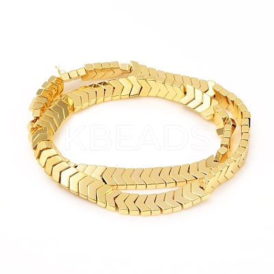 Electroplated Non-magnetic Synthetic Hematite Beads Strands G-F682-04A-G-1