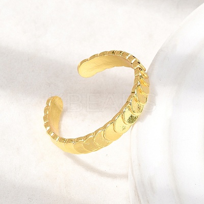 Brass Cuff Open Rings RJEW-C159-01G-1