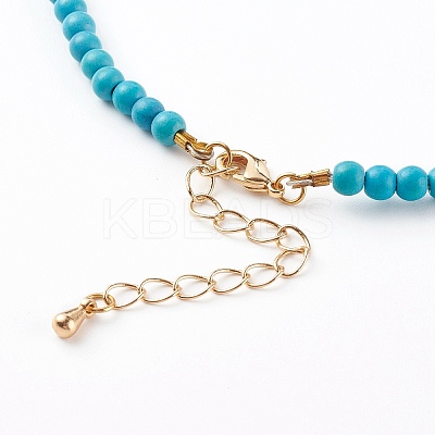 Natural Shell Initial Pendant Necklaces NJEW-JN03405-03-1