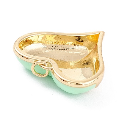 Brass Enamel Pendants KK-P201-24G-D-1