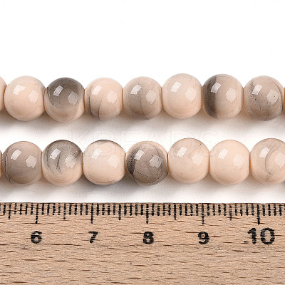 Baking Paint Glass Beads Strands DGLA-N013-8mm-06-1