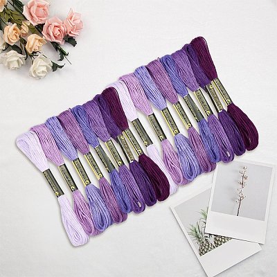 2 Bags 6-Ply Cotton Embroidery Floss DIY-DJ0005-18D-1