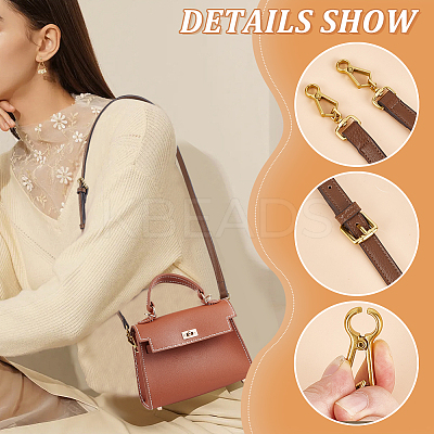 PU Leather Adjustable Bag Straps PURS-WH0005-63G-1