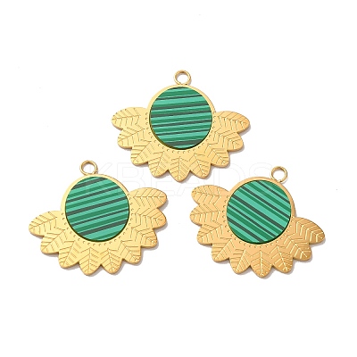Synthetic Malachite Pendants STAS-A080-05G-1