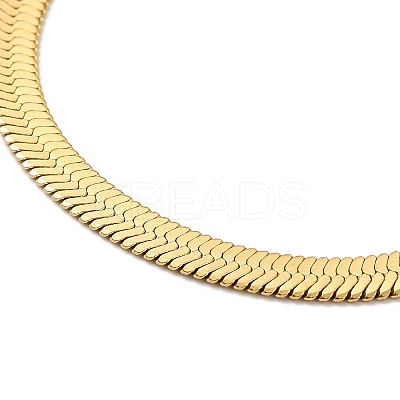 Ion Plating(IP) 304 Stainless Steel Herringbone Chain Necklace for Men Women NJEW-E076-03C-G-1