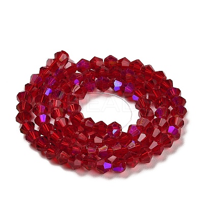 Transparent Electroplate Glass Beads Strands EGLA-A039-T2mm-L27-1