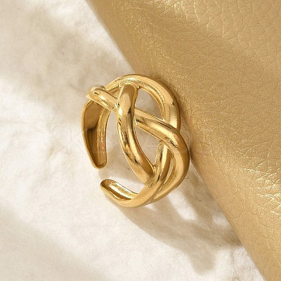 304 Stainless Steel Cuff Rings for Women LS-RJEW-G338-25G-1