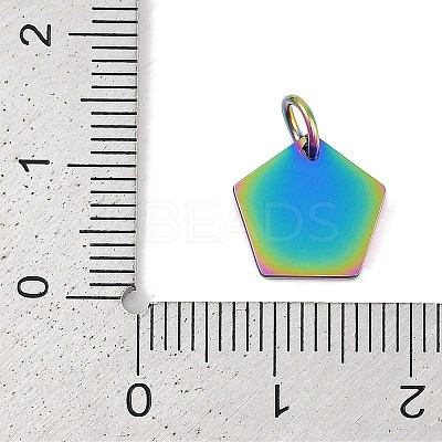 Ion Plating(IP) 304 Stainless Steel Stamping Blank Tag Charms STAS-I311-23RC-1