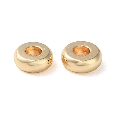 Brass Flat Round Spacer Beads KK-M085-A-12G-01-1