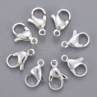 304 Stainless Steel Lobster Claw Clasps X-STAS-E464-21E-S-1