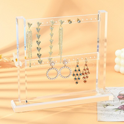 Organic Glass Earring Stands Displays X-EDIS-E008-01-1