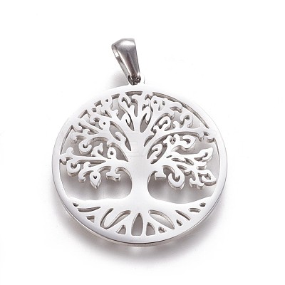 Non-Tarnish 304 Stainless Steel Pendants STAS-F219-08P-1
