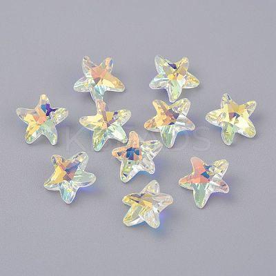 Faceted Glass Charms GLAA-H101-A-17-1