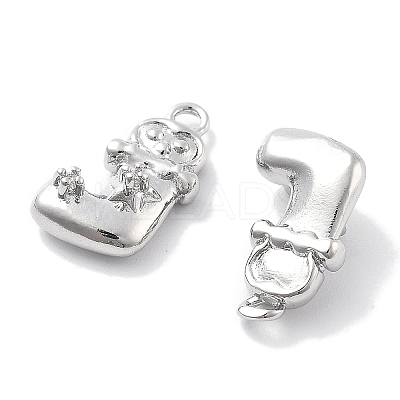 Brass Micro Pave Cubic Zirconia Charms KK-M102-01P-1