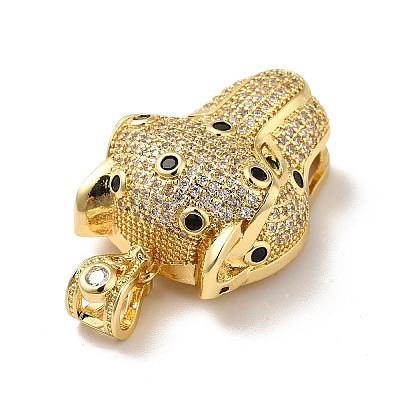 Brass Cubic Zirconia Pendants KK-H433-44G-1