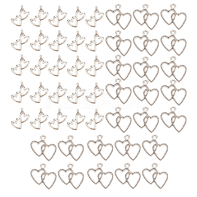 50Pcs 2 Styles Tibetan Style Alloy Pendants FIND-FP0001-21-1