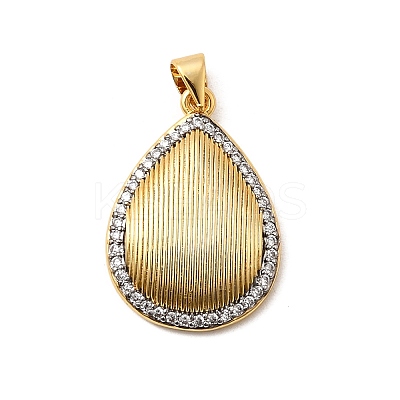 Brass Micro Pave Cubic Zirconia Pendants KK-A266-04I-G-1