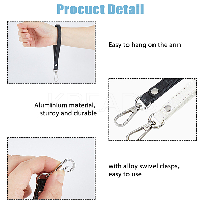 2Pcs 2 Colors Polyester Mobile Phone Straps HJEW-HS0001-03-1