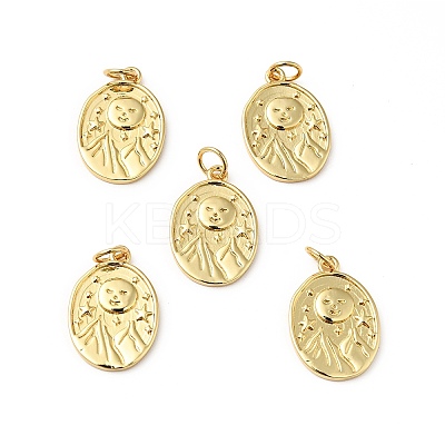 Rack Plating Brass Pendants KK-H431-40G-1
