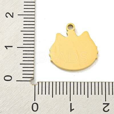 Halloween Theme Ion Plating(IP) 304 Stainless Steel Enamel Charms STAS-M011-03H-1