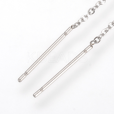 Tarnish Resistant 304 Stainless Steel Earring Findings X-STAS-S070-01-1