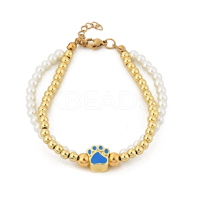 Brass Multi-strand Bracelets BJEW-M056-09G-1