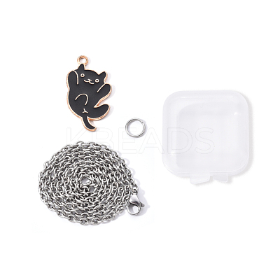Alloy Enamel Pendant Necklaces NJEW-YW0001-02-1